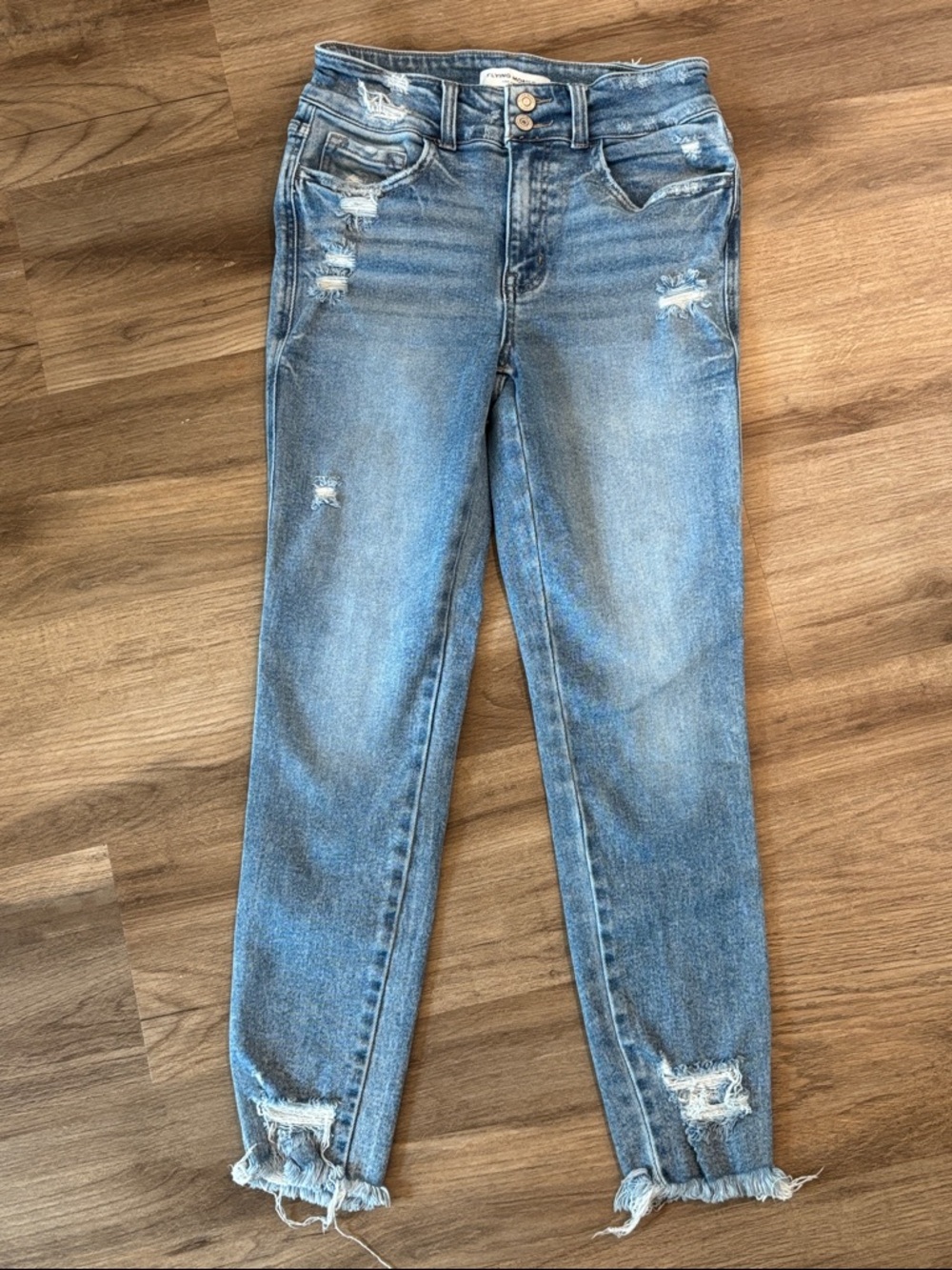 Light Blue Distressed High-Rise Women’s Jeans